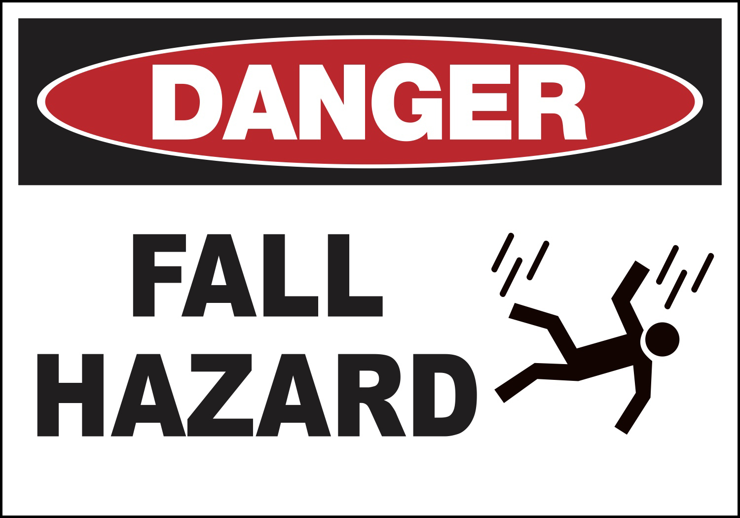 Worker on elevated surface using fall protection