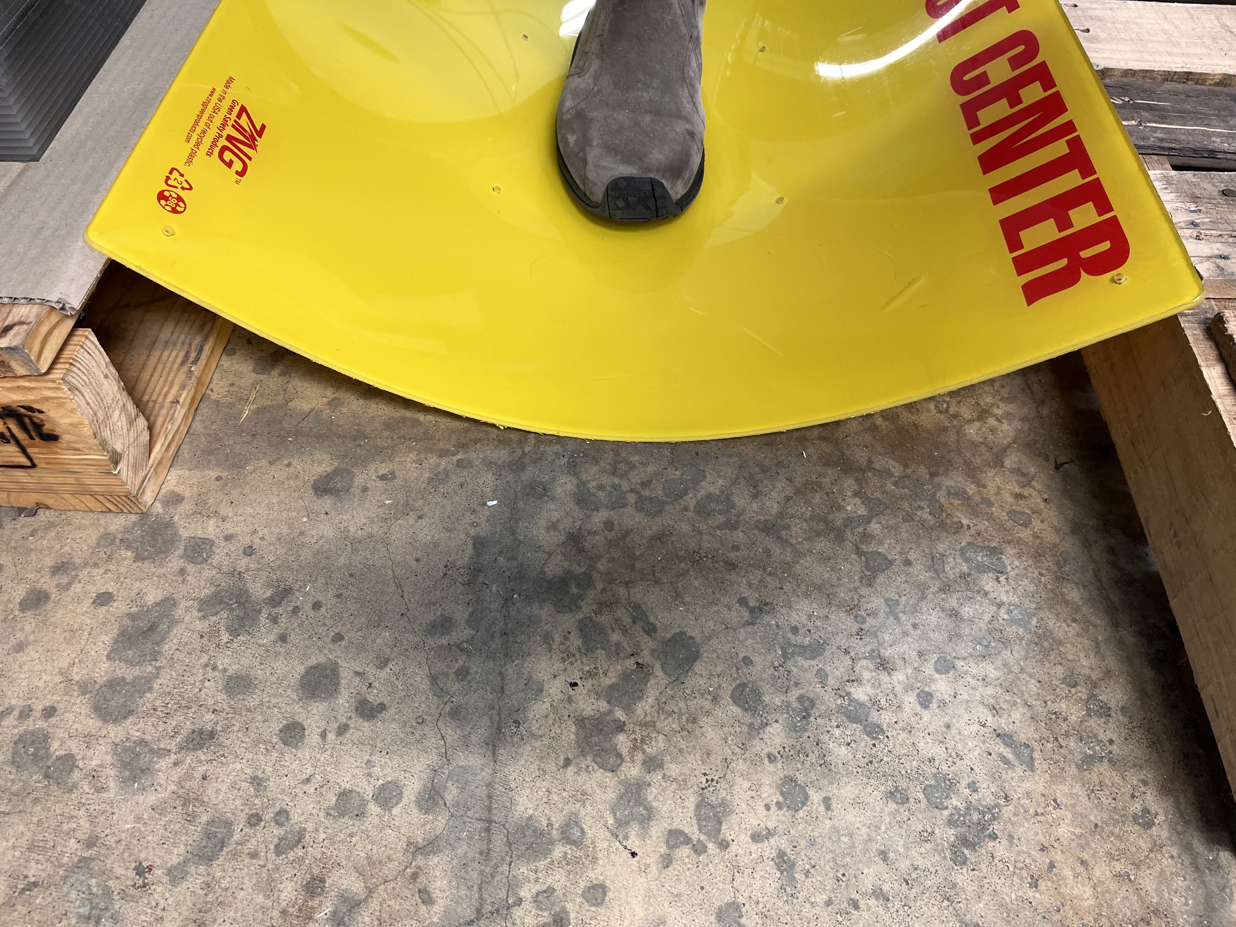 Close-up of PETG lockout board durability