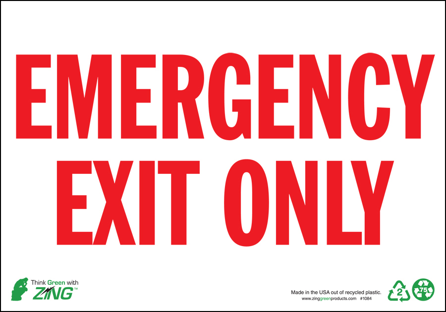 Emergency exit sign